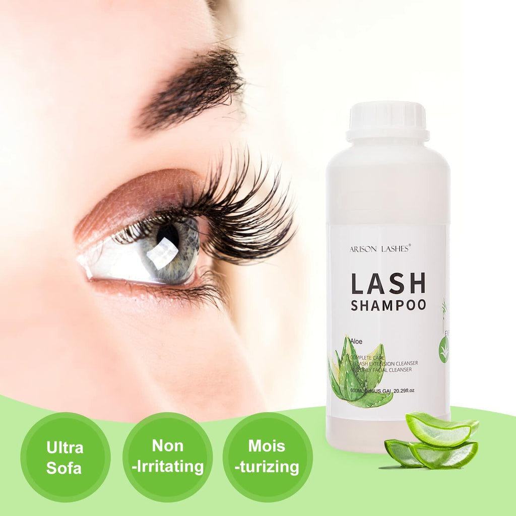 Arison Lash Extension Shampoo 150ml with Brush Gentle Eyelid Cleanser